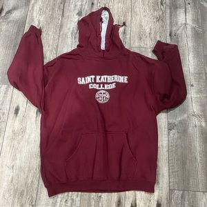 Burgundy sweatshirt St. Katherine College size XL NEW never been worn